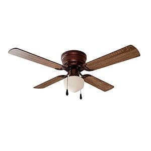 42" Mainstays Hugger Indoor Ceiling Fan (Oil Rubbed Bronze) $14