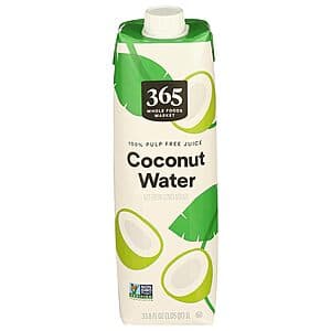 33.8-Oz 365 by Whole Foods Market Coconut Water $2.60