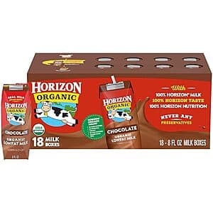 18-Count 8-Oz Horizon Organic Shelf Stable Chocolate Milk Boxes $9.10 w/ Subscribe & Save