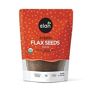 9-Oz Elan Organic Whole Raw Flax Seeds $2.85 w/ S&S