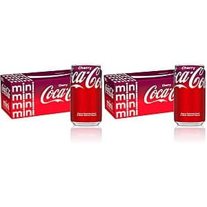 2-Count 10-Can 7.5-Oz Coca-Cola Cherry Soda Soft Drink Beverage Mini Cans $6.55 w/ Subscribe & Save
