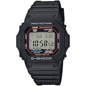 Casio 46.7mm G-Shock Men's Solar Black Resin Sport Watch (GW-M5610U-1) $99 + Free S&H
