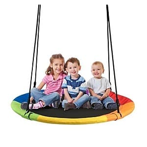 Costway/Goplus 40'' Flying Saucer Tree Play Set Swing (Capacity 700-Lbs, Various) $20