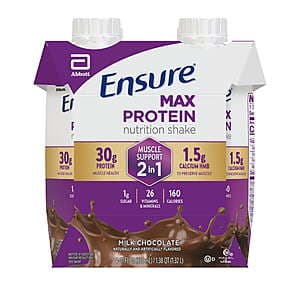4-Pk 11-Oz Ensure Max Protein Muscle Support Shakes + $6 Walmart Cash $11 & More