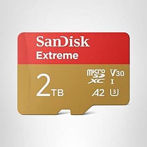 2TB SanDisk Extreme U3 microSDXC UHS-I Memory Card w/ Adapter $160 + Free Shipping