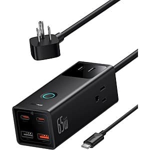 Prime Members: Baseus 7-Port 1200J Surge Power Strip w/ 3x AC, 4x USB Up to 65W PD $19 + Free Shipping