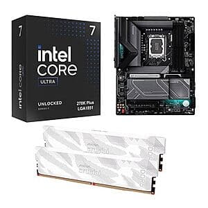 Intel Ultra 7 270K Plus CPU + 32GB Crucial Pro RAM + Gigabyte Z890 EAGLE PLUS MB $550 (Select Stores) + Free Pickup