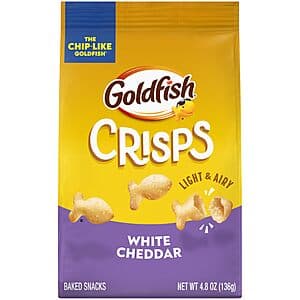 4.8-Oz Goldfish Crisps Baked Chip Crackers (Various Flavors) 3 for $4.60 w/ S&S