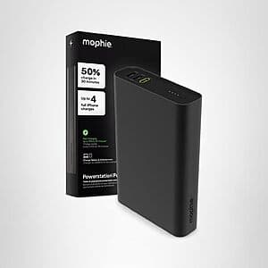 Mophie 20,000mAh Powerstation Fast 3-Port 45W USB-C Power Bank $35