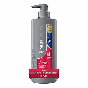 18-Oz Dove Men+Care All Star Comfort Shampoo & Conditioner $2.50