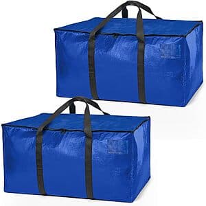 ClearSpace Heavy Duty Moving Storage Bags (29" x 13" x 14", Blue): 6-Pk $10, 2-Pk $5