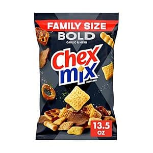 13.5oz. Chex Mix Bold Snack Family Mix Size (Garlic & Herb) $2.75 w/ S&S