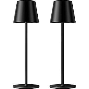 Prime Members: 2-Pk Kakanuo 5000mAH Cordless Rechargeable Table Lamps (Black) $13.40 + Free S&H
