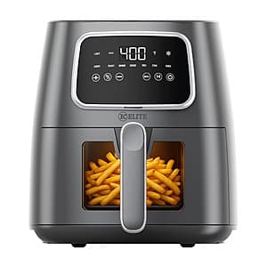 5.5-Qt Kitchen Elite Digital Air Fryer $25 + Free S&H