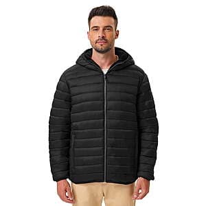 Hawke & Co Mens Fleece Lined Puffer Jacket (Black, S-L) $12