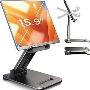 Lisen Foldable Tablet Stand Holder (up to 15.9") $8.55