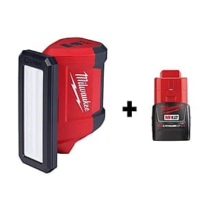 Milwaukee M12 ROVER 12V Li-Ion Service and Repair Flood Light + 2.0Ah Battery $65 + Free Shipping