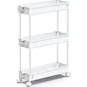 Prime Members: Spacekeeper Slim Rolling Storage Cart: 4-Tier $10.99, 3-Tier $10.30 & More + Free Shipping