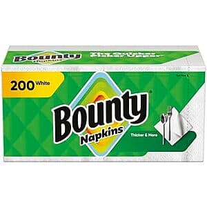 200-Ct Bounty 1-Ply Paper Napkins $2.70