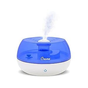 Crane Personal .75L Ultrasonic Cool Mist Travel Humidifier/Vaporizer (Round) $10 + Free S/H w/ Amazon Prime