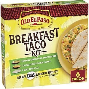 11.9-Oz Old El Paso Breakfast Taco Kit w/ Sauces & Soft Tortillas $1.45 w/ Subscribe & Save
