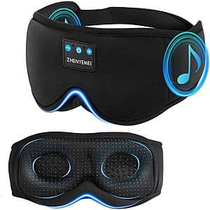 ZHENYEMEI 3D Sleep Mask w/ Bluetooth Headphones (6 Colors) $11.50