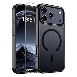 SUPFINE Magnetic Case for iPhone 18 Pro/17 Pro (Black) $6.60