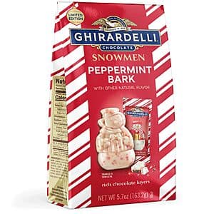 5.7-Oz GHIRARDELLI Peppermint Bark Snowmen Chocolate Candy $5.30