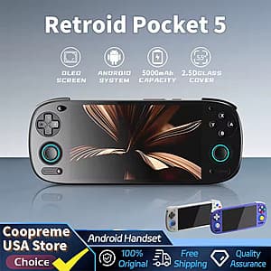 128GB Retroid Pocket 5 Handheld Game Console (black) $171.50 + Free S&H