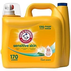 170-Oz Arm & Hammer Sensitive Skin Plus Liquid Laundry Detergent $9.99 w/ S&S