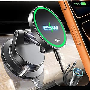 LISEN 25W Magsafe Car Mount Charger w/ up to 54W Car Charger & 3.3' Cable $19 + Free Shipping