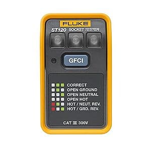 Fluke ST120 Integrated GFCI LEDs Socket Tester w/o Beeper $9