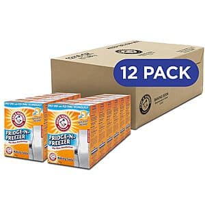 12-Pk 14-Oz Arm & Hammer Baking Soda Fridge-n-Freezer Odor Absorber $9.70 w/ S&S