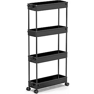 Prime Members: 4-Tier Spacekeeper Slim Rolling Storage Cart (5 colors) from $10.45 + Free Shipping