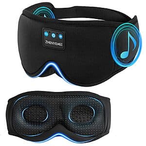 Prime Members: ZHENYEMEI 3D Sleep Mask w/ Bluetooth Headphones (Black) $12.95 + Free Shipping