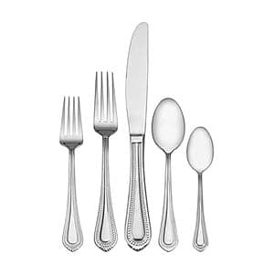 65-Piece Mikasa Regent Bead 18/10 Stainless Steel Silverware Flatware Set $69.55 + Free Shipping