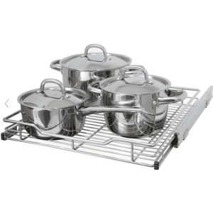 Smart Design Metal Pull-Out Cabinet Shelf: X-Large (21" x 20") $39, Large (18" x 18") $24 + Free S&H w/ Amazon Prime