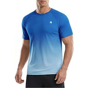 PINSPARK Men's UPF 50+ Quick Dry Workout Shirt (various) $9