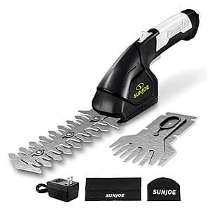 Sun Joe 7.2V Cordless Rechargeable Grass Shears (HJ604C) $20