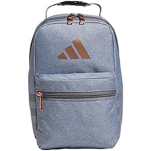 adidas Santiago Insulated Lunch Bag Cooler w/ Mesh Pocket (Twill Grey/Rose Gold/3.0) $10.50 or Less