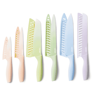 12-Piece Carote Stainless Steel Knife Set (Multi-Color) $12