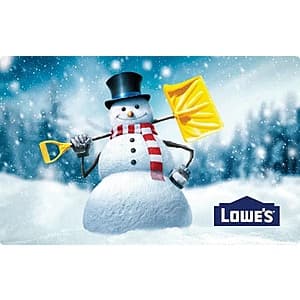 Lowe's eGift Card: 20% Bonus Card on $100+ (up to $40, email delivery)