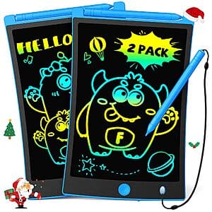 2-pk 8.5" TEKFUN LCD Erasable Doodle Board Writing Tablet w/ Stylus $4.95