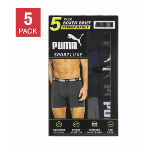 Costco Members: 5-Count PUMA Men's Boxer Briefs: 5 Packs for $50 or 1 Pack for $14 & More + Free Shipping