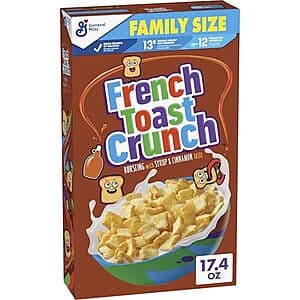 17.4-Oz French Toast Crunch Breakfast Cereal $2.35 w/ Subscribe & Save