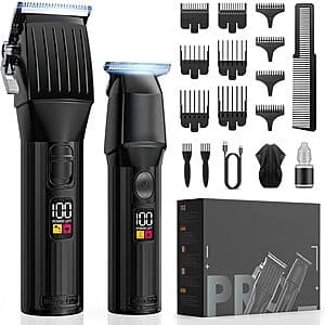 Solati Cordless Rechargeable Hair Clipper and Trimmer Set w/ Accessories $17.15