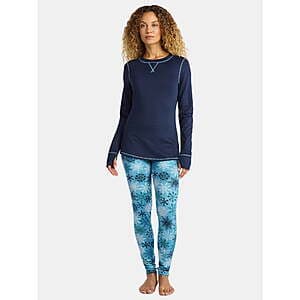 2-Piece ClimateRight by Cuddl Duds Women's Top & Leggings Set (Various Colors) $10