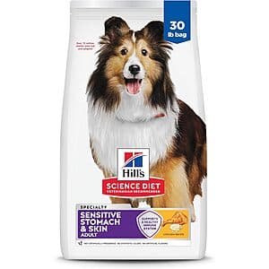 Select Accounts: 30-Lb Hill's Science Diet Sensitive Stomach & Skin Dry Dog Food $45 w/ Subscribe & Save + Free Shipping