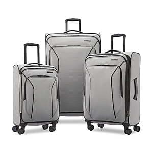 3-Pc American Tourister X-Lite Luggage Set w/ Spinner Wheels (Light Grey) $109 + Free S&H