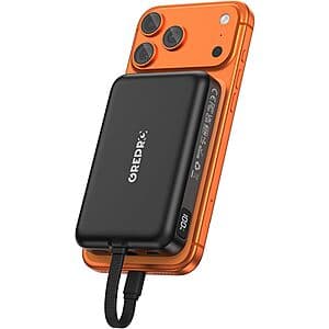 10000mAh Grepro Magnetic Power Bank w/ 22.5W USB-C Cable & Wireless Charging $15